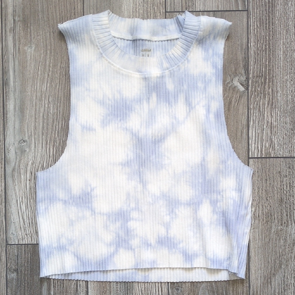 Aerie Ribbed Tie-Dye Cropped Tank M